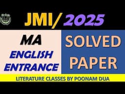 JMI 2025 MA ENGLISH ENTRANCE M05 Solved Question paper/ Count your marks detailed analysis
