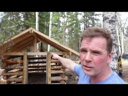 PROJECTS continue, FIREWOOD shed roof!