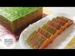 Kek Lapis Masam Manis Kukus yang Moist dan Kurang Manis