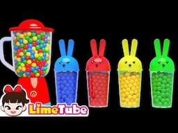 Color Juice Mixer Surprise! 🧃🐰 Learn Colors with Bunny Bottles | LimeAndToys