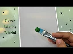 Easy flower painting/ Acrylic painting tutorial step by step