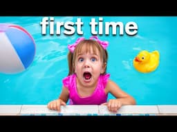 Daughter's First Time Swimming Alone *emotional*