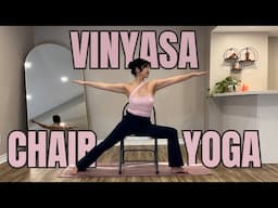 14 Mins Vinyasa Chair Yoga Flow | Daily Flexibility & Mobility Routine