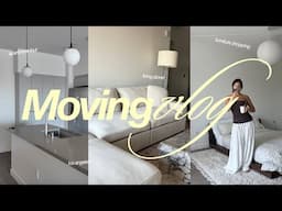 MOVING VLOG // first week living alone in my new apartment, empty apartment tour, furniture shopping