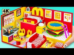 DIY Miniature House ❤️ Build McDonalds Bedroom, Burger Swimming Pools, Kitchen