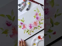 #roses #watercolour #arttherapy #inspo #shorts