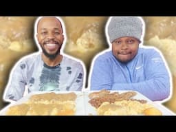 SMOTHERED TURKEY RIBS SOUL FOOD SUNDAY SQUASH CASSEROLE MUKBANG 먹방 EATING SHOW BTS PREP