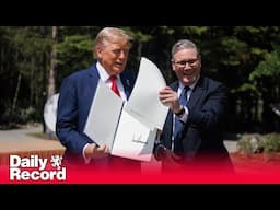 UK-US trade deal is ‘done’, Donald Trump says as he meets Keir Starmer at G7