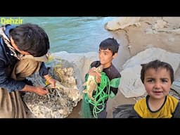Fishing under the moonlight; the night Aqarbun and Hussein stayed in the mountains