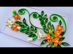 beautiful flower quilling design making with paper / diy paper quilling design