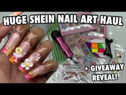HUGE SHEIN Nail Art Haul | Mystery Nail Bundle Giveaway Reveal | Hello Kitty Summer Nails