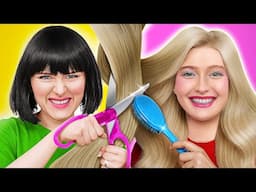 School - Short Hair VS Long Hair VS Mega Long Hair! Hacks by 123 GO! GLOBAL