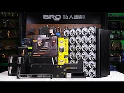 「BRO」4K Water Cooled PC Build 🔪🔪 Corsair 9000D 34 Unit Fan With X870E Godlike .#pcbuild #9000D