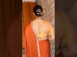 30 sec Bun Hairstyle for Saree #saree #hairstyle #quick #easy #bunhairstyle #30secbun