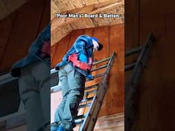 Looks good, eh?! Have YOU ever installed “Poor Man’s” Board & Batten? #construction #building #loft