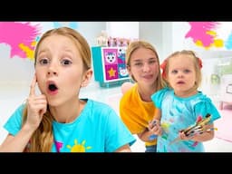 ¡La pequeña artista hace un gran lío!  Historia divertida para niños