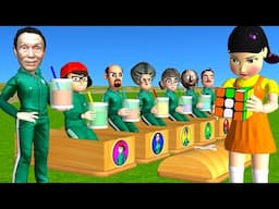Scary Teacher 3D vs Squid Game Hide in Wood Coffin vs Solve Rubik Level Max Challenge Who's Boss