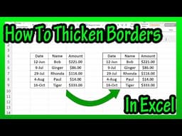 How To Thicken Borders In Excel Explained