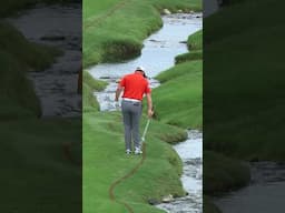Rahm hits this BACKWARDS! 😎