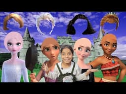 Elsa Got Rapunzel's Hair?! Disney Princess Hair Swap Gone Wrong! | Funny Video | Manvi's Reaction