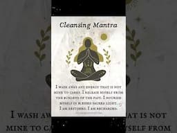 Sometimes you just need to pull back your ENERGY and cleanse it. It gives you STRENGTH!