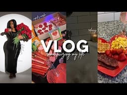 VDAY VLOG: romanticizing my life, galentines, photoshoot, etc. | Luxury Tot
