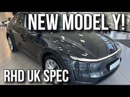 NEW Tesla Model Y hits UK showrooms - first look in RHD walk around.