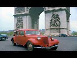 Paris 1950 In Color, The Beautiful Era [60fps, Remastered] with added sound design