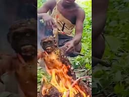 Hadza family cooking dinner for foreigners #hadzatribe #africa #hadzabe #youtubeshorts