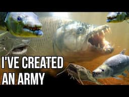 ARMY of African Tiger Fish & Goonch Catfish! New 3500 Gallon Tank Final Coat