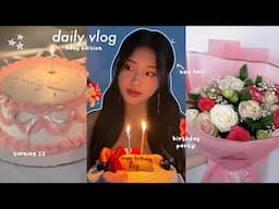 22nd birthday vlog: hair transformation, partying with friends, grandma's recipes