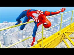 SPIDERMAN CRAZY JUMPS/FALLS #22 (GTA 5 Spider-Man Fails)