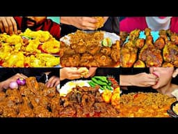 ASMR EATING SPICY CHICKEN CURRY, MUTTON CURRY, BIRYANI | BEST INDIAN FOOD MUKBANG |Foodie India|