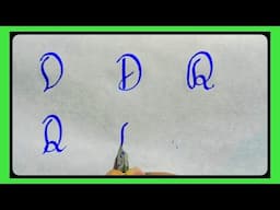 How to draw Letter D in Calligraphy Art with Pen for beginners Fancy English Capital Letters Alphabe
