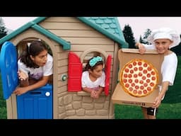 Pretend Play Pizza Shop with Heidi & Zidane! 🍕✨ Kids Cooking Fun