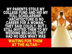 Parents stole fund, hid scholarship. I invited them to wedding. They didn't know what awaited...