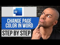 How to Change Page Color in Microsoft Word — Step by Step Word Tutorial