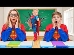 Oliver  and Roma study at the SUPERHERO School