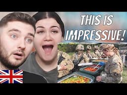 British Couple Shocked at How US Military Feeds 1000s of Soldiers During Rush Hour in Forest