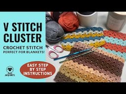 V Stitch Cluster Crochet Stitch