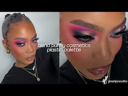 bold colorful halo eyeshadow tutorial | blend bunny cosmetics plastic eyeshadow palette