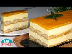 TIRAMISÚ DE MANGO SIN HUEVO. Cremoso y delicioso postre de mango, en este formato de tiramisú fácil