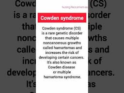 Cowden syndrome//Cowden disease//multiple hamartoma syndrome @anandsnursingfiles