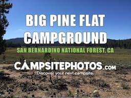 Big Pine Flat Campground - San Bernardino National Forest, CA
