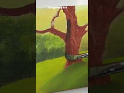 How to paint a tree / landscape painting for beginners