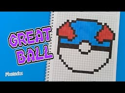 COMO DIBUJAR la GREAT BALL de POKÉMON en PIXEL ART - PIXELADOS