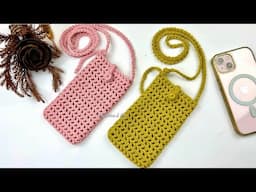 Easy Crochet Phone Bag Tutorial | Crochet Cellphone Bag DIY