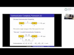Streaming Algorithms, Communication Complexity, Christian Konrad | LMS CS Colloquium 2024