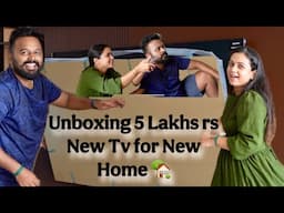 Bought 5 Lakh rs TV for New Home 🏡 Our Dream 😍 Sony tv & Bose Speaker | Hussain Manimegalai