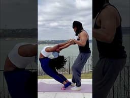 Stretching on beacatuon =love language #workout #stretching #fitness #love #relationship